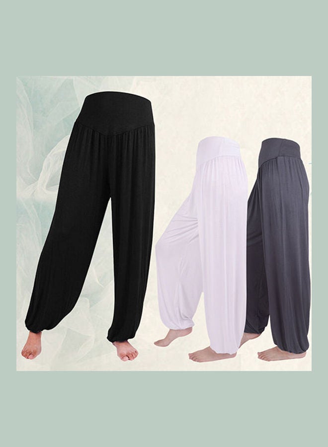 Generic - Comfy Harem Yoga Loose Long Pants Belly Dance Boho Sports Wide Trousers Black - Image 1