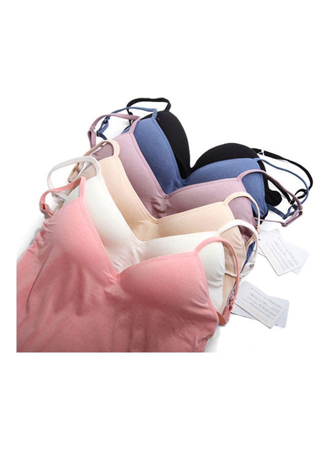 Generic - Modal Adjustable Strap Built In Bra Padded Self Mold Bra Tank Top Camisole Dark Blue - Image 1