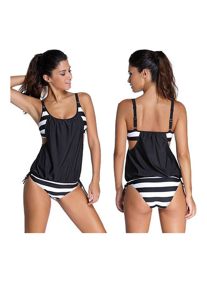 Generic - Fashion Super Striped Print Slim Bikini Summer Beach Swimsuit Swimwear Rose Red - Image 1