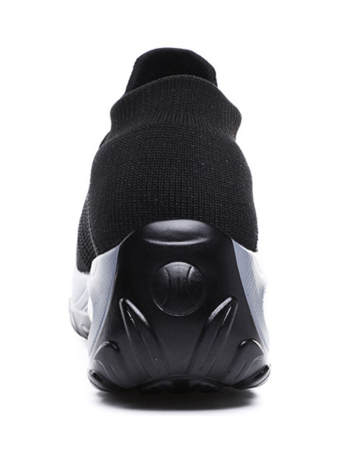 Beauenty Flying Knitted Breathable Mother Anti Slip Wear Resistant Outdoor Casual Socks Shoes black - Image 4
