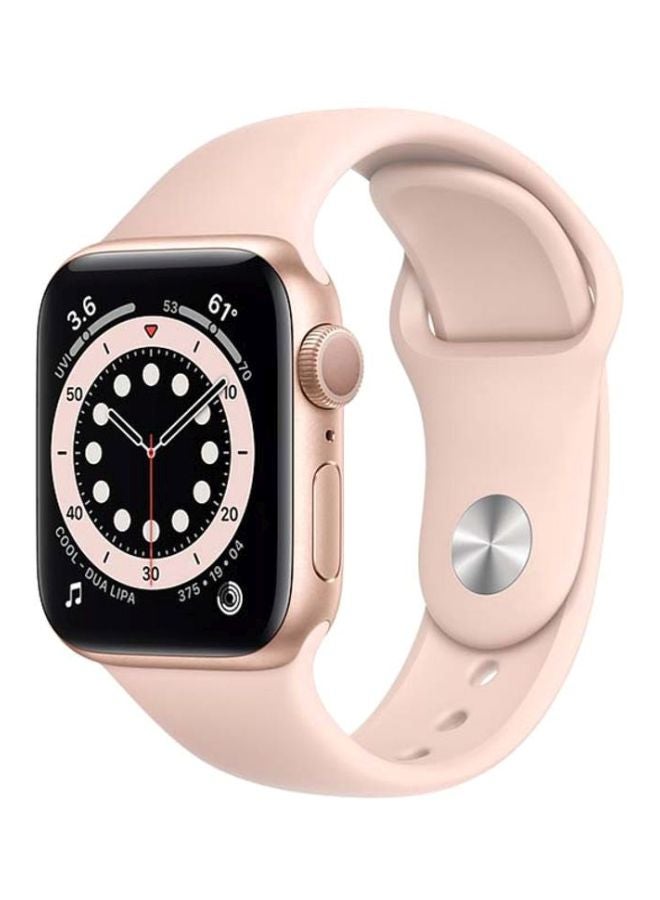 Apple - 303.0 mAh Watch Series 6 GPS Gold Aluminium Case with Sport Band 44mm Pink Sand - Image 1