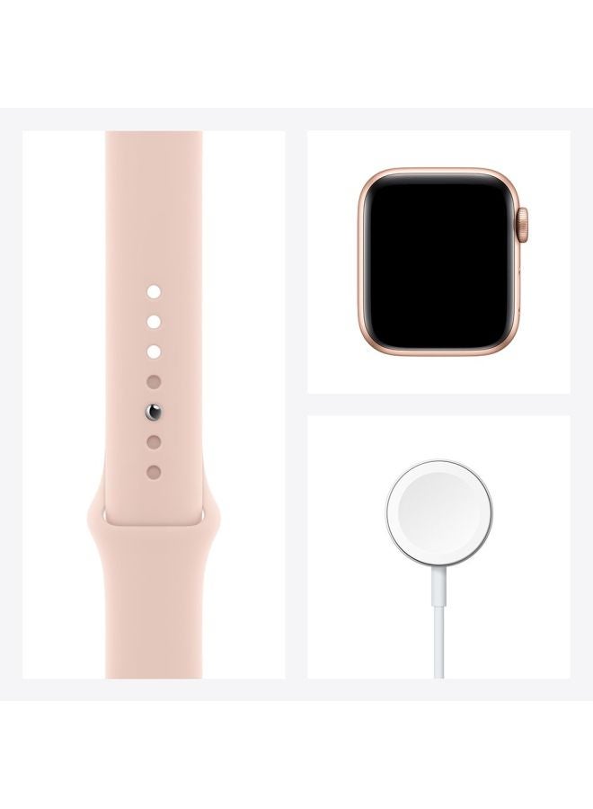 Apple - 303.0 mAh Watch Series 6 GPS Gold Aluminium Case with Sport Band 44mm Pink Sand - Image 1