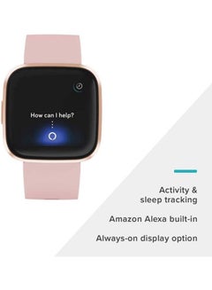 Fitbit 170.0 mAh Versa 2 (NFC) Smartwatch Petal/Copper Rose Aluminum  - Image 5