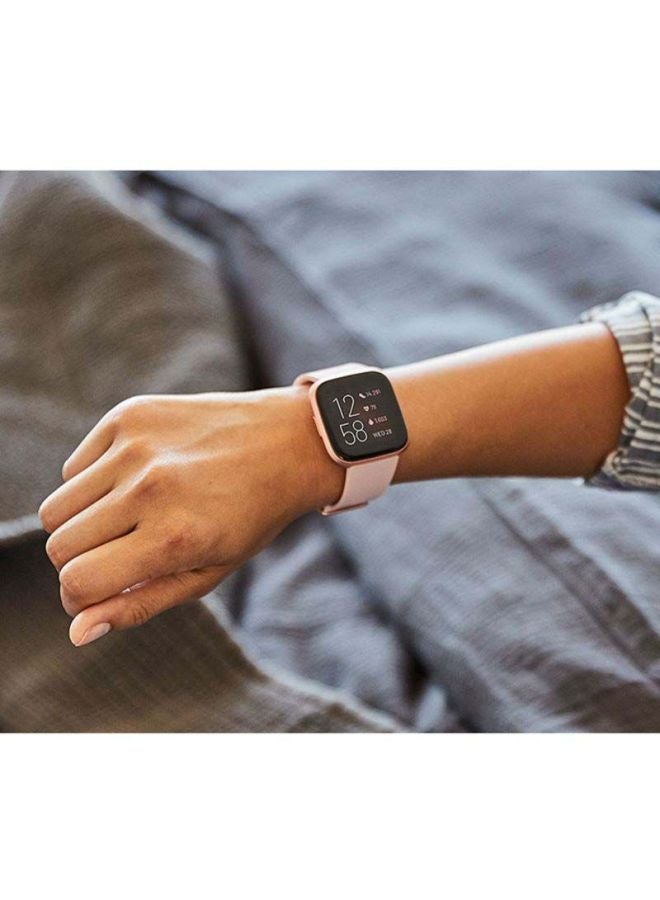Fitbit - 170.0 mAh Versa 2 (NFC) Smartwatch Petal/Copper Rose Aluminum - Image 1