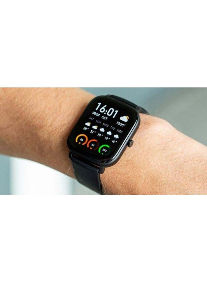 Amazfit - 200.0 mAh GTS Smart Watch With GPS Obsidian Black - Image 1