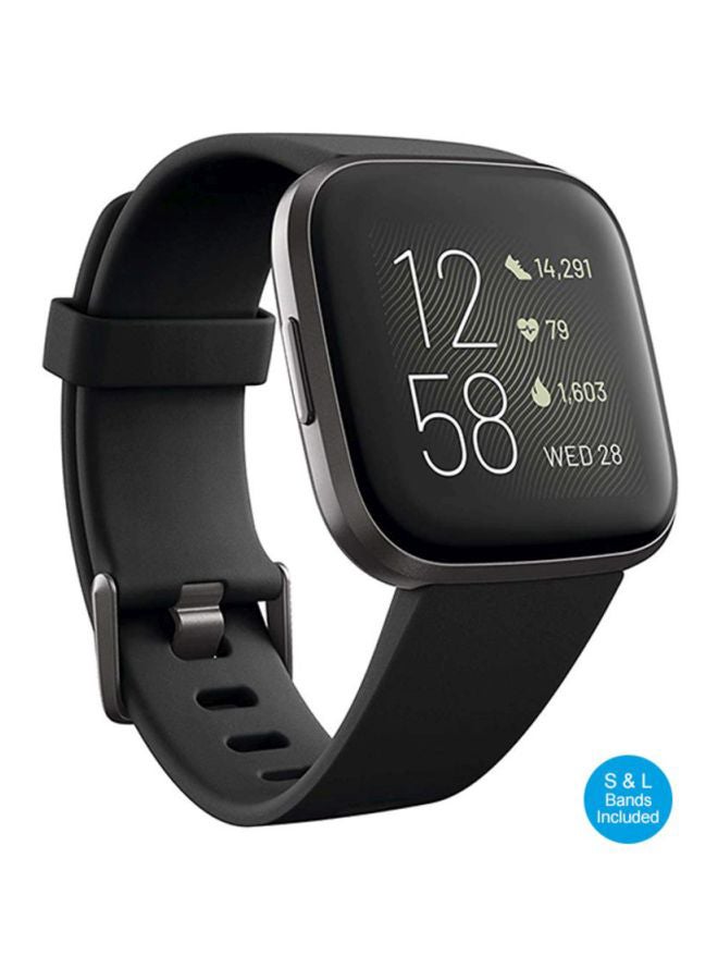 Fitbit Versa 2 (NFC) Smartwatch Black/Carbon Aluminum  - Image 1