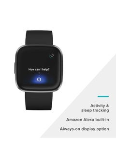 Fitbit Versa 2 (NFC) Smartwatch Black/Carbon Aluminum  - Image 5