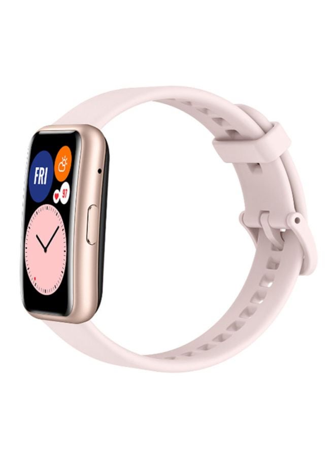 هواوي ساعة ذكية مقاومة للماء بشاشة لمس أموليد وسوار مطاطي مقاس 1.64 بوصة بينك ساكورا 180 mAh - Image 4