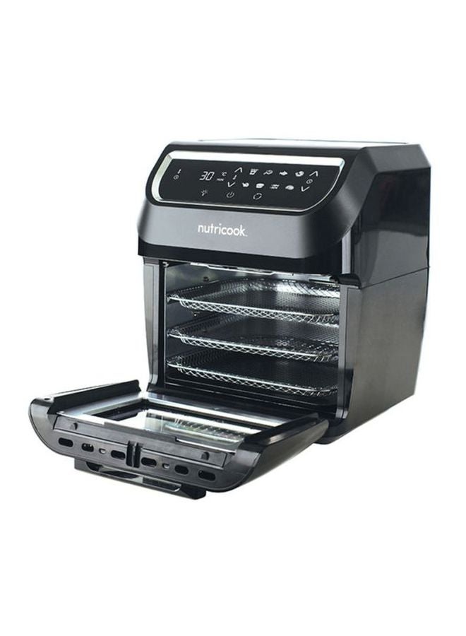 Air Fryer Oven Convection & Rotisserie Dehydrator Led One Touch Screen With 9 Presets 12 L 1800 W NC-AFO12 Black 