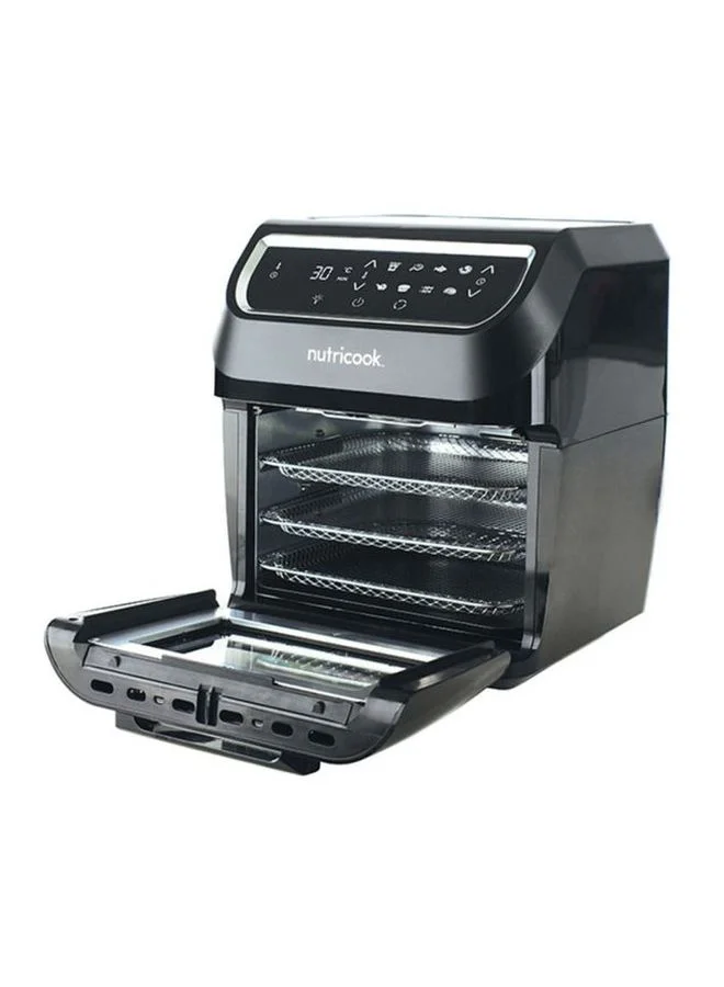 nutricook Air Fryer Oven Convection & Rotisserie Dehydrator Led One Touch Screen With 9 Presets 12 L 1800 W NC-AFO12 Black