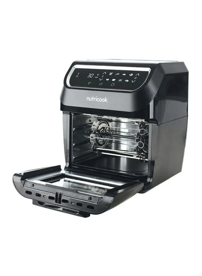 nutricook Air Fryer Oven Convection & Rotisserie Dehydrator Led One Touch Screen With 9 Presets 12 L 1800 W NC-AFO12 Black