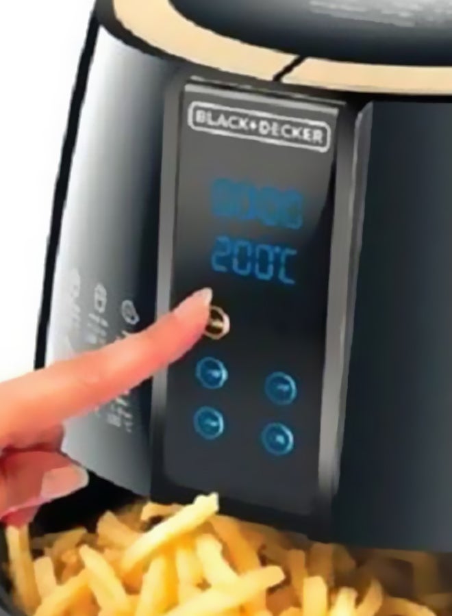 بلاك اند ديكر مقلاة هوائية رقمية سعة 1.2 كيلوجرام 4 L 1500 W AF400-B5 أسود - Image 3