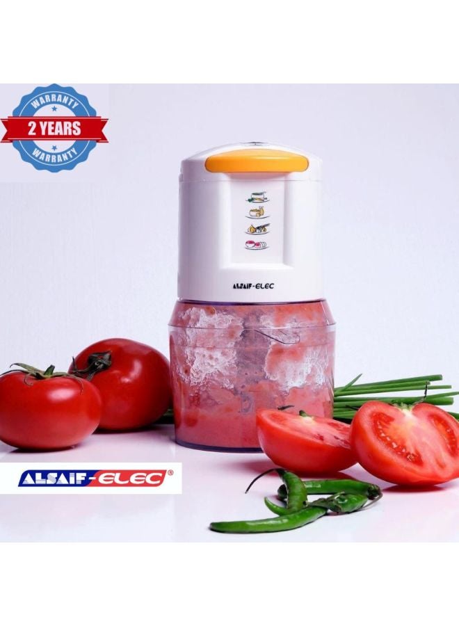 ALSAIF-ELEC Electric Modern Onion Chopper 0.5 L 300 W 90562/1 White  - Image 3