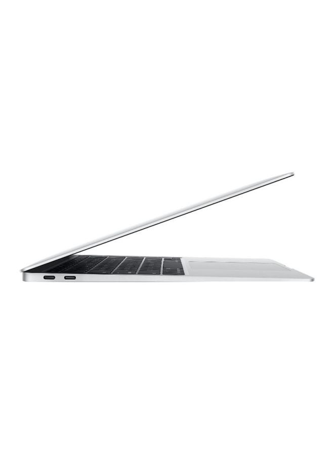 ماك بوك إير بشاشة ريتنا مقاس 13.3 بوصة، معالج كور I3 / macOS / ذاكرة رام سعة 8 جيجابايت / محرك أقراص SSD سعة 256 جيجابايت / رسومات إنتل ايريس بلس/ لوحة مفاتيح باللغة الإنجليزية 2020 اللغة الإنجليزية فضي