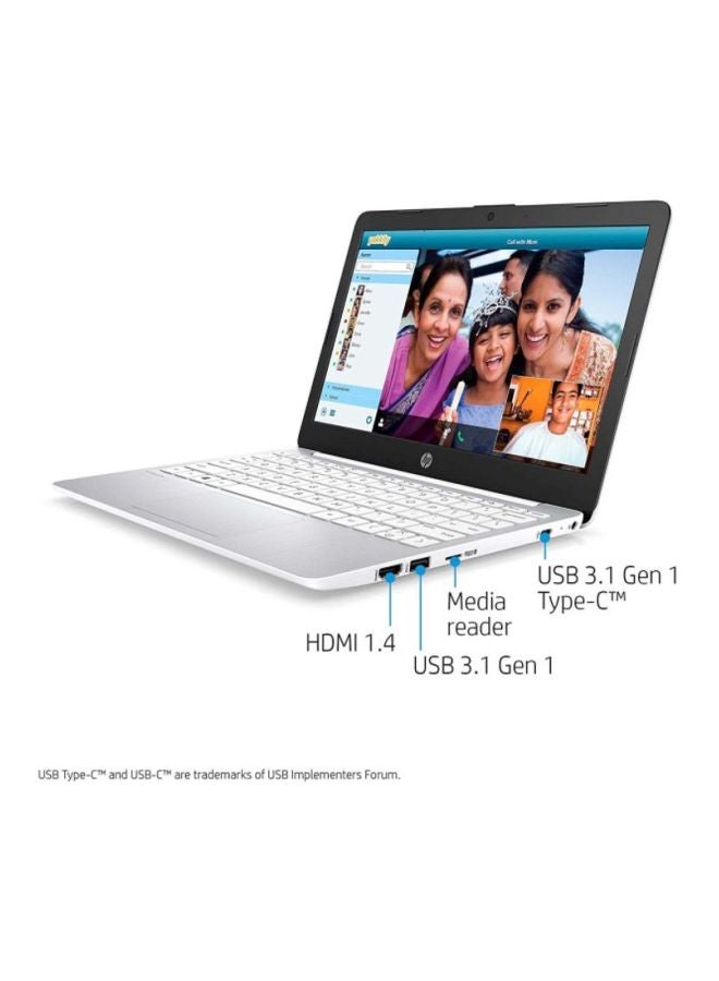Stream 11-ak0005nx Laptop With 11.6-Inch Display, Celeron Processor/4GB RAM/64GB eMMC Flash Drive/Intel UHD Graphics English Dimond White