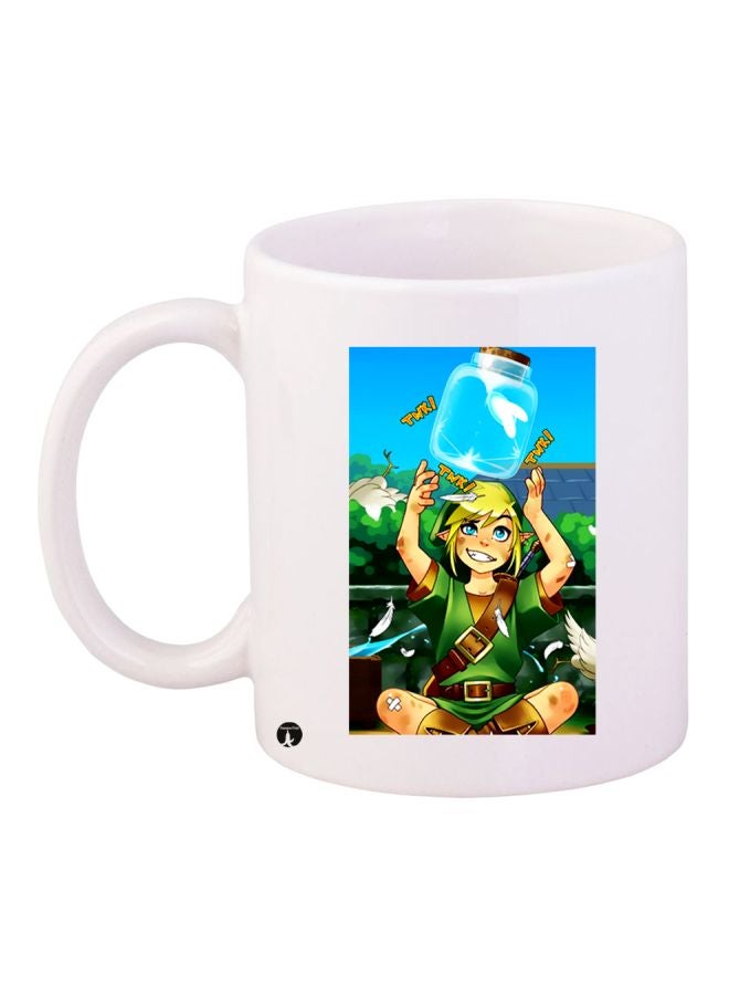 BP Anime Printed Coffee Mug White/Blue/Green