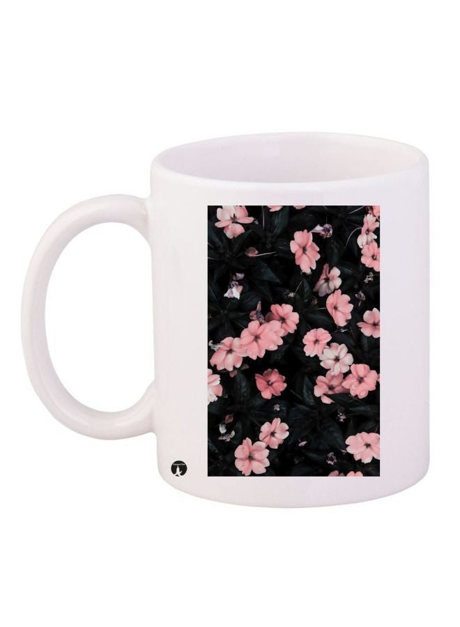 BP Flower Printed Coffee Mug White/Pink/Black