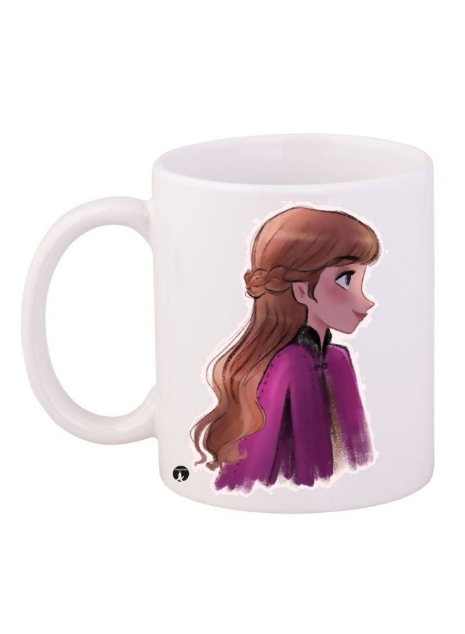 بي بي مج قهوة بطبعة الأميرة آنا أبيض/ بني/ أرجواني