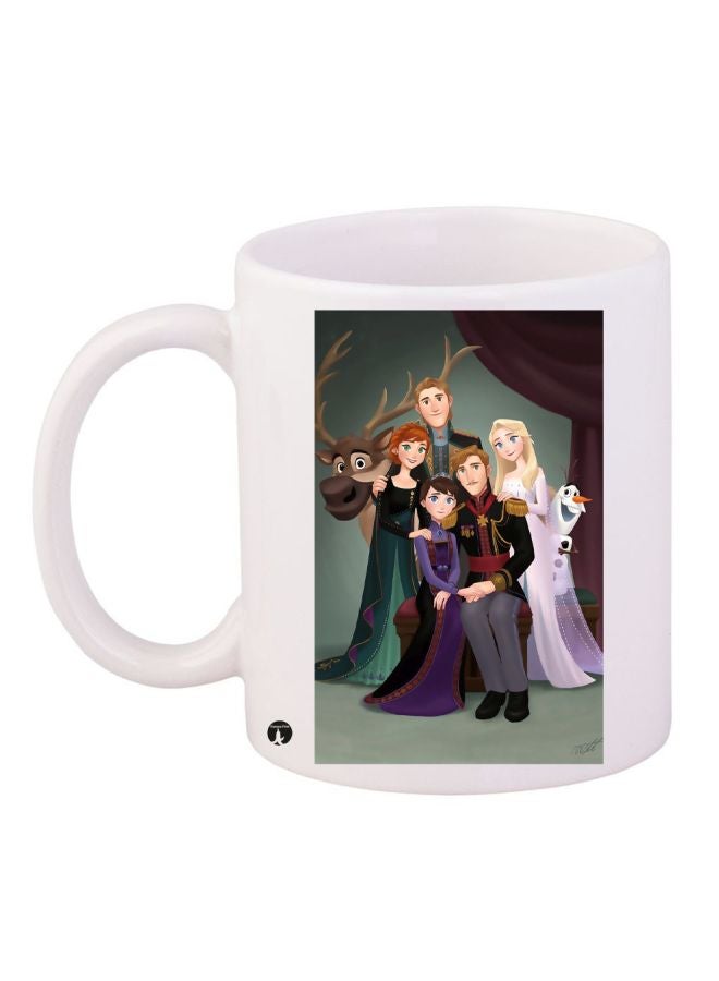 مج قهوة بطبعة آنا وعائلة كريستوف المستوحاة من فيلم Frozen أبيض/أخضر/أرجواني