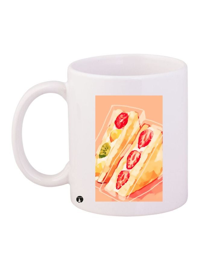 BP Sandwich Printed Coffee Mug White/Yellow/Red