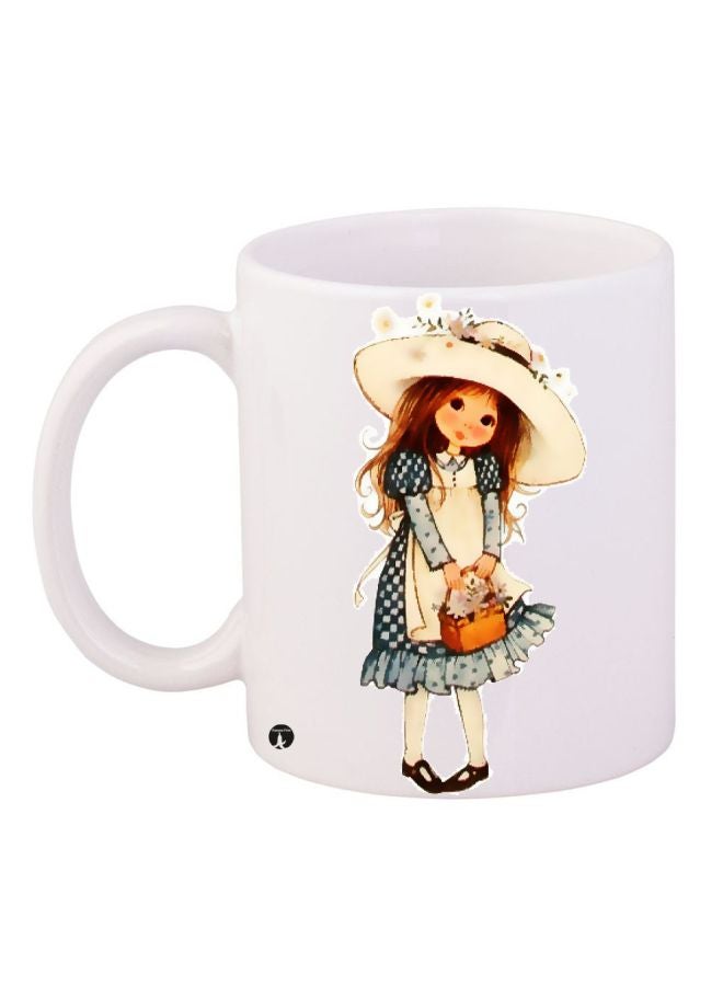 Cartoon Printed Coffee Mug White/Beige/Brown