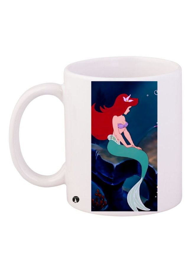 BP Mermaid Printed Coffee Mug White/Blue/Red