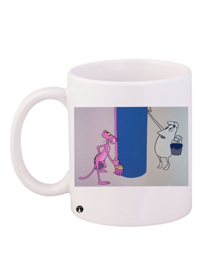 BP The Pink Panther Printed Coffee Mug White/Pink/Blue
