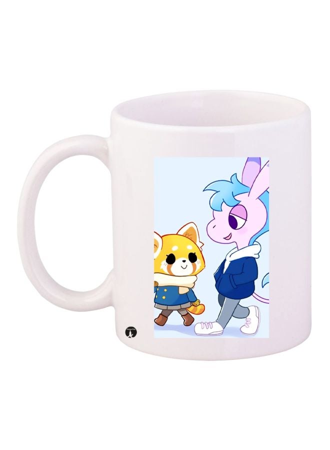 BP Cartoon Printed Coffee Mug White/Blue/Yellow