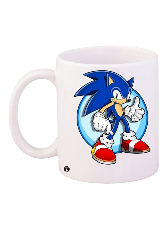 BP Sonic The Hedgehog Printed Coffee Mug White/Blue/Red