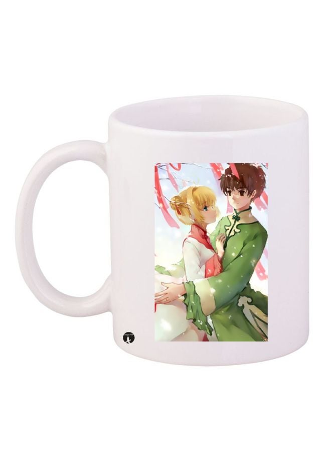 Wedding Printed Coffee Mug White/Green/Beige