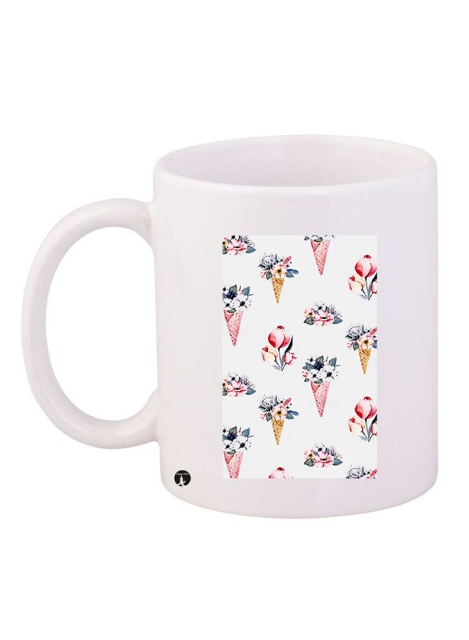 BP Floral Printed Coffee Mug White/Pink/Yellow