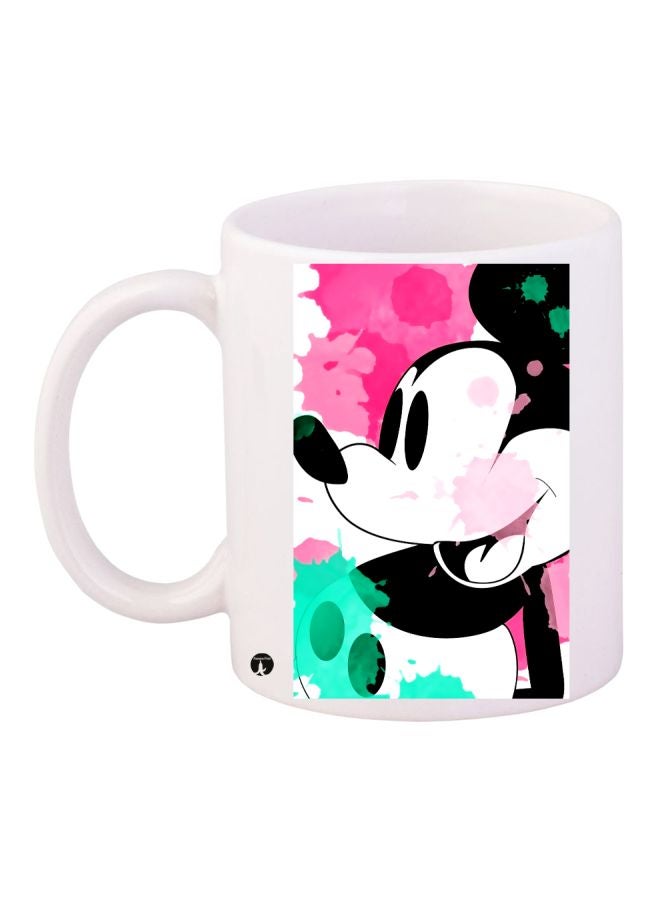 بي بي قدح قهوة بطباعة ميكي ماوس أبيض/وردي/أسود