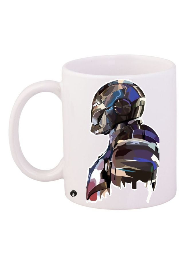 BP Ironman Printed Coffee Mug White/Brown/Violet