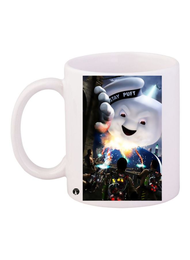 بي بي مج قهوة بطبعة شخصية كارتونية أبيض/بني/أزرق