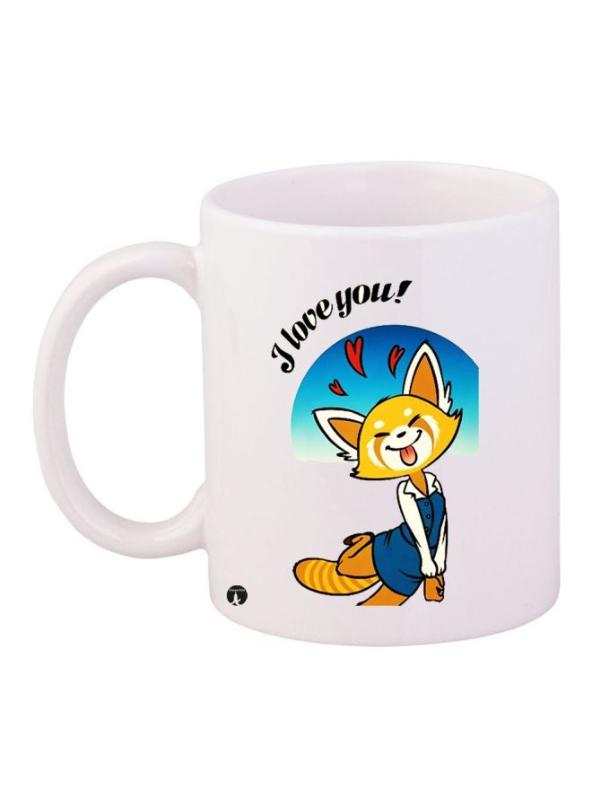 BP Cartoon Printed Coffee Mug White/Blue/Yellow