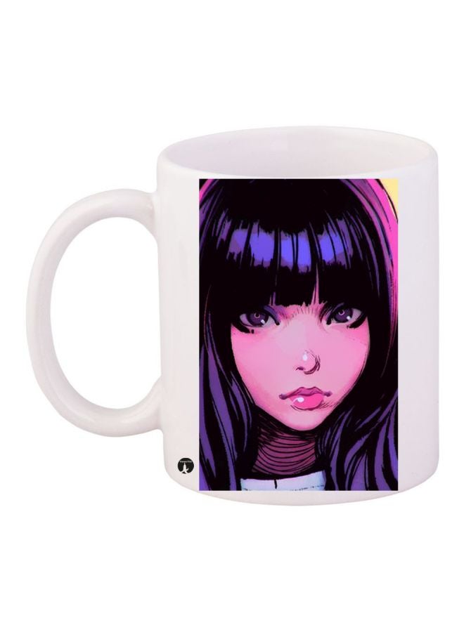 BP Girl Printed Coffee Mug White/Pink/Black