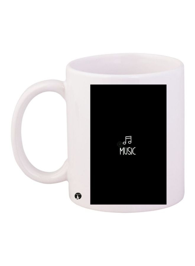 BP Music Printed Coffee Mug White/Black
