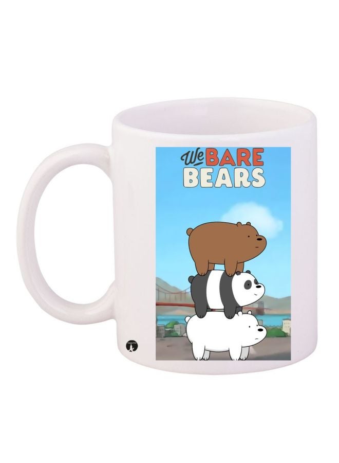 BP We Bare Bears Printed Coffee Mug White/Blue/Brown