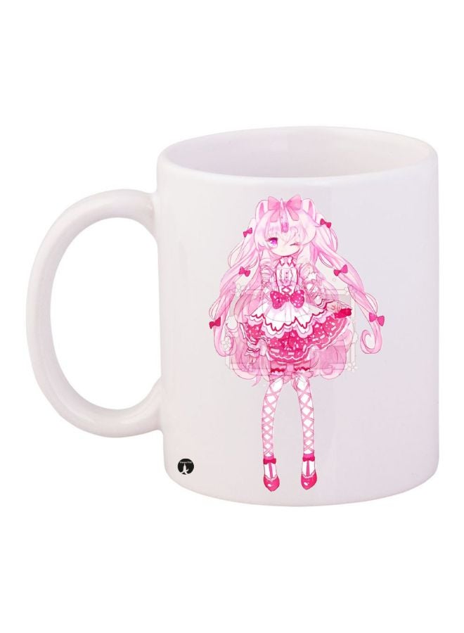 BP Anime Printed Coffee Mug White/Pink