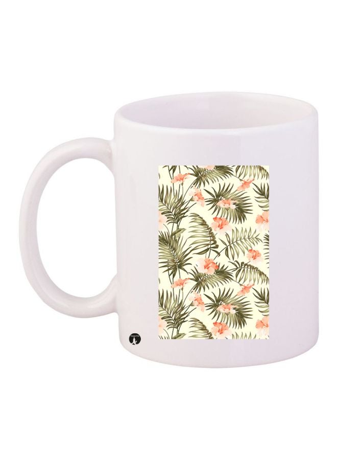 BP Floral Printed Coffee Mug White/Green/Pink
