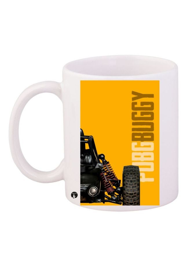 BP PUBG Printed Coffee Mug White/Yellow/Black