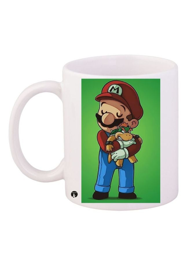 BP Super Mario Printed Coffee Mug White/Green/Blue
