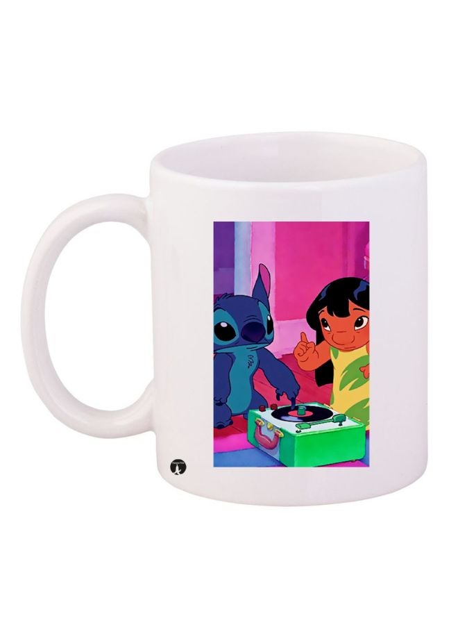 BP Lola And Stitch Printed Coffee Mug White/Pink/Green
