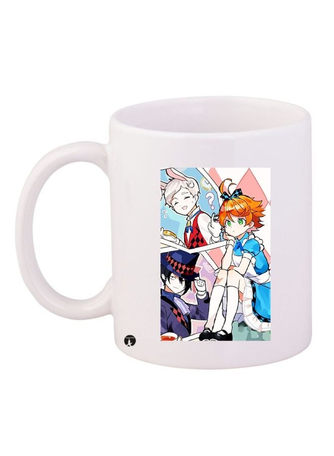 Cartoon Printed Coffee Mug White/Blue/Red