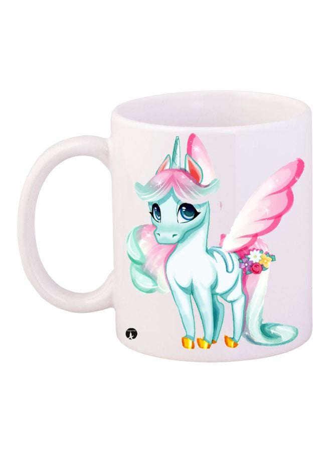 BP Unicorn Printed Coffee Mug White/Green/Pink