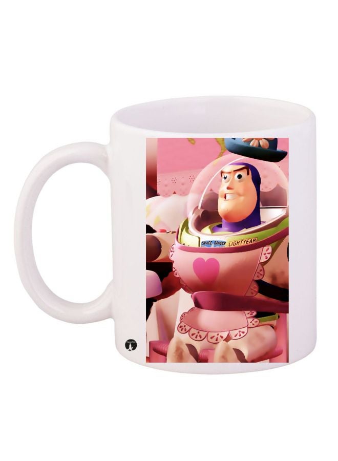 بي بي مج قهوة مطبوع عليه صورة رائد فضاء أبيض / وردي / أزرق