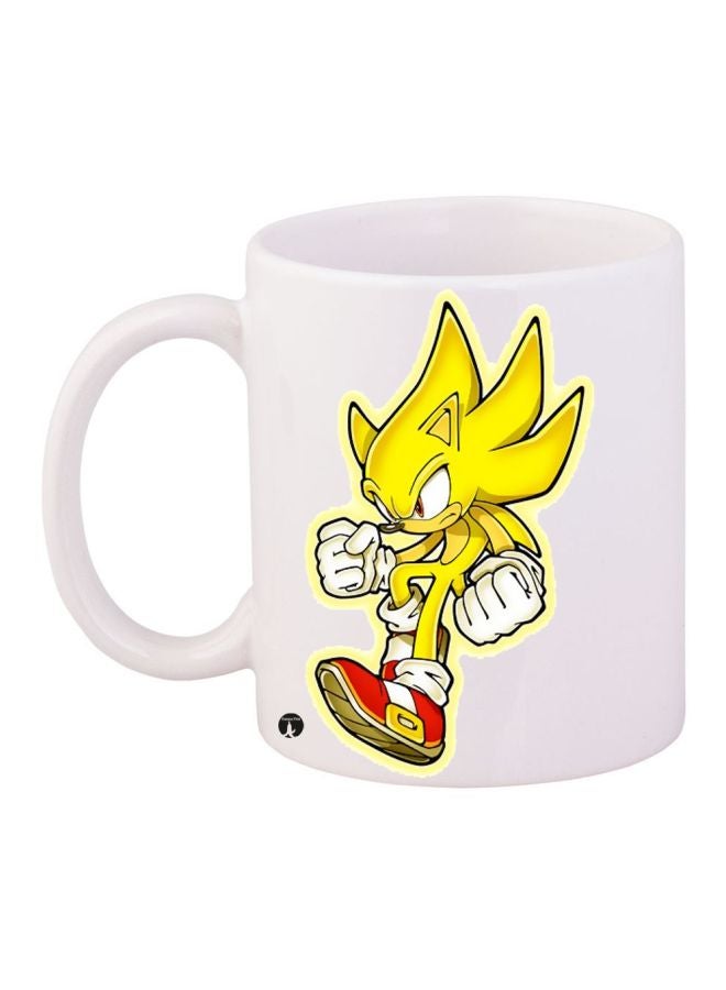 بي بي مج قهوة بطبعة شخصية كارتونية أبيض/ أصفر/ أحمر