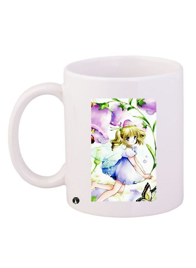BP Anime Girl Printed Coffee Mug White/Purple/Green