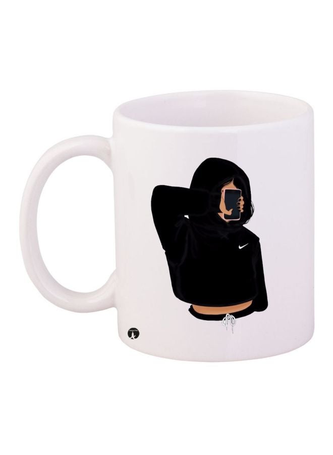 BP Girl Printed Coffee Mug White/Black/Beige