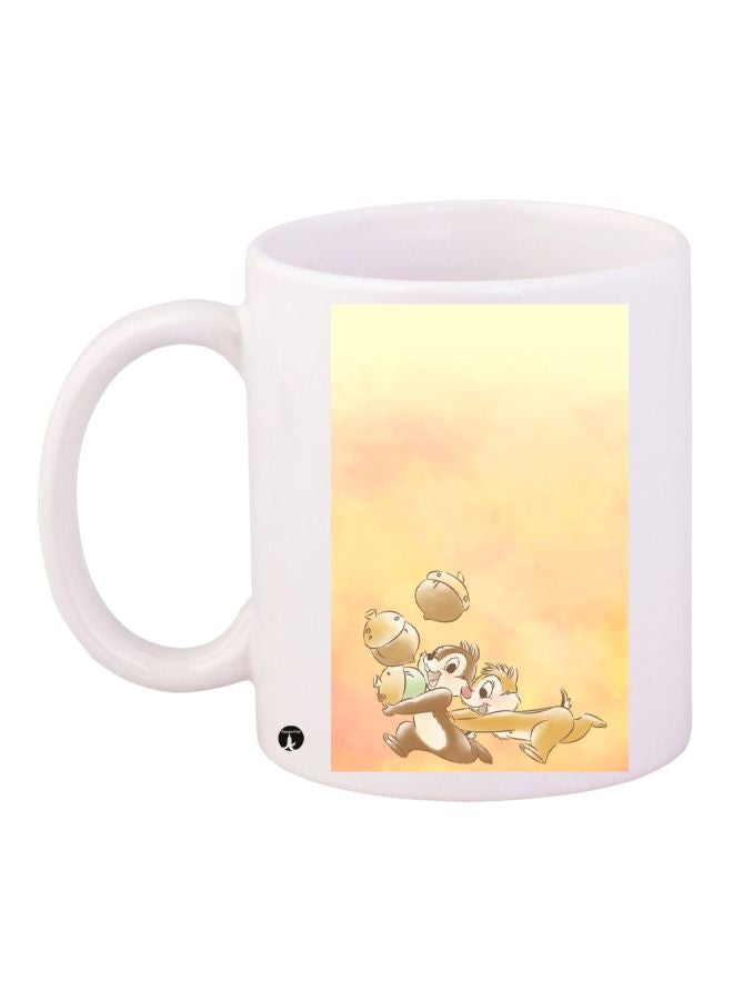 Cartoon Printed Coffee Mug White/Beige/Brown